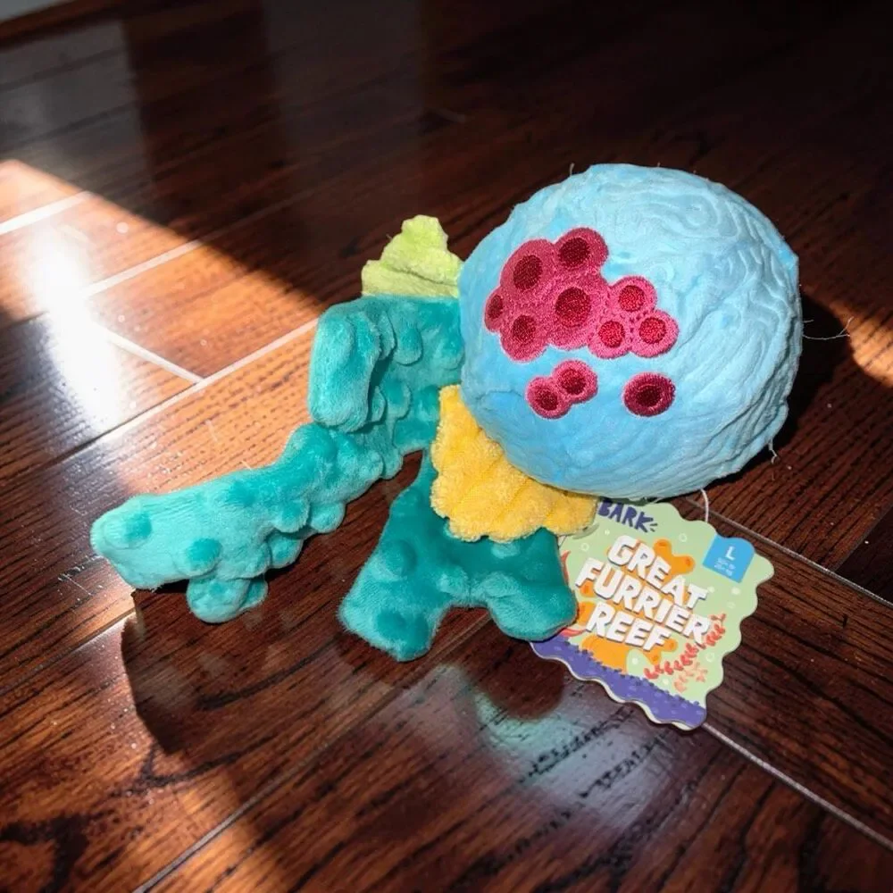 Bark Box The Great Furrier Reef Bouncy Tug Rip & Reveal Dog Toy Size Large